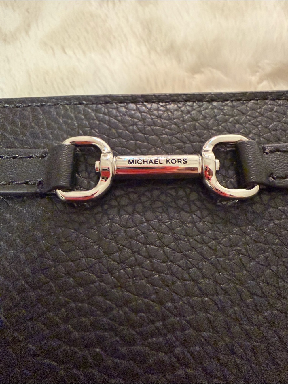 Michael Kors Black Pebbled Leather Continental Wallet — New Without Tags - Picture 2 of 8